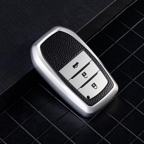 Leather Grain TPU Car Key Case Cover For Toyota Chr Rav4 Auris Avensis Prius Aygo Camry Corolla Land Cruiser 200 Prado Crown Fob