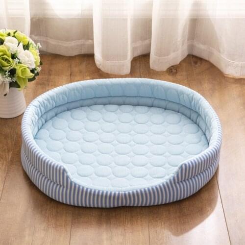 Pet Bed Ice Silk Dog Bed Pad Summer Ice Pad Cool Cold Silk Comfortable Moisture-Proof Cooler Sofa Mats Pet Accessories