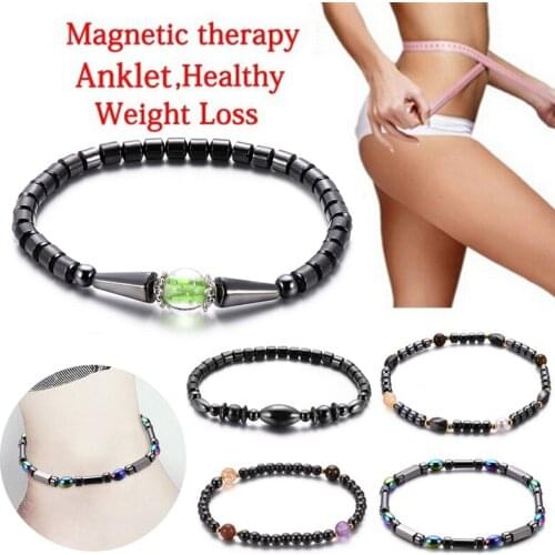 Magnetic Weight Loss Magnet Anklet Colorful Stone Therapy Bracelet Anklet Weight Loss Product Slimming Health Care Jewelry