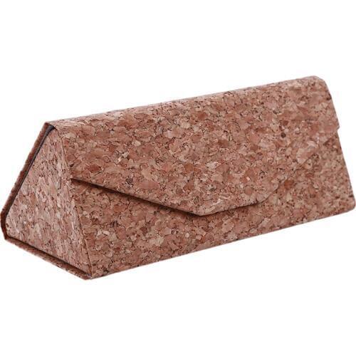 Fashion Wood Grain Glasses Personality Sunglasses Spectacle Case Glasses Cases Folding Box Sunglasses Cover Cork