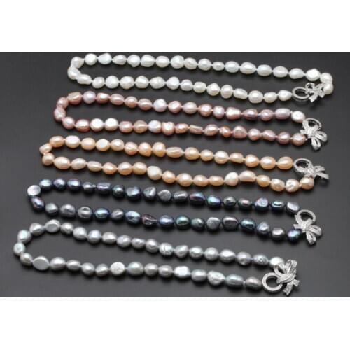 Real Freshwater pearl necklace 11-12mm 20inchbaroque wedding girl birthday best gift white natural pearl necklac