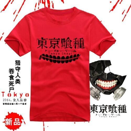 New Anime Tokyo Ghoul Cotton Short Sleeve T-shirt Female Male Clothes Fashion Ken Kaneki T Shirt Tshirt Tees
