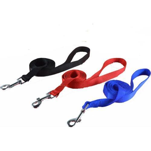 Hot Sale Nylon 120cm Dog Leash Solid Color 4 Sizes Small Medium Pet Dog Puppy Leash Lead for Daily Walking