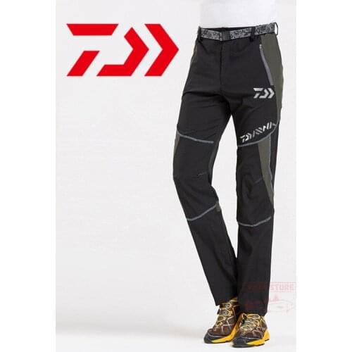 Daiwa Autumn Breathable Quick-drying Fishing Pants Mens Outdoor Hiking Camping Fishing Pants Stretch Waterproof Fishing Pants