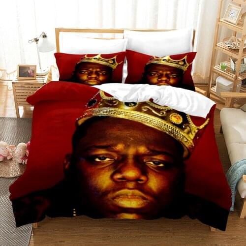 The Notorious B.I.G Home Textile Pillow Case 3D Bed Linen Duvet Covers Comforter Bedding Sets Bed Set Home Decor Bedding