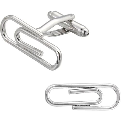 A simple style of high quality silvery clip Cufflinks fashion brand mens shirts Cufflinks