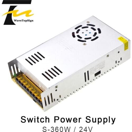 WaveTopSign AC220 to 0-24V 360W Regulated DC Adjustable Switching Power Supply 24V