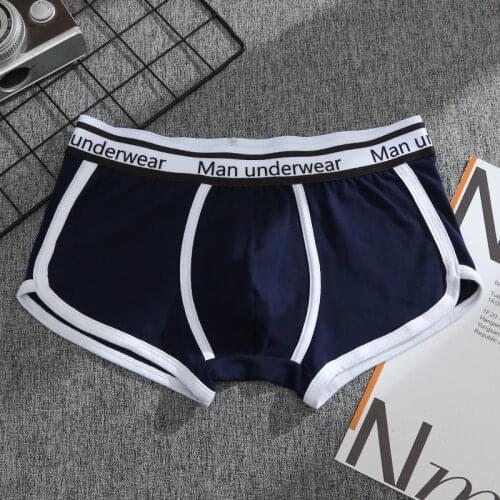 Men Underwear Boxers Cotton Man Panties Breathable Solid Boxershorts Male Mid Waist Underpants Trend Man Shorts Homme