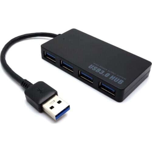 Ultra-thin 4-port USB3.0 HUB High Speed Indicator Light USB Hub For Multi-device Computer Laptop