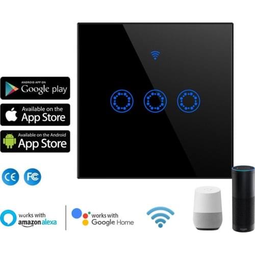 Tuya Smart Wifi Touch Switch No Neutral Wire Required Smart Home Life wall Light Switch support Alexa Google Voice Control EU