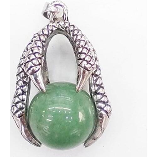 ZV Natural Stone Pendant For Charms Jewelry Gem Dangle For Women Semi-precious Dragon Claw DIY Simple Crystal Necklace Gift