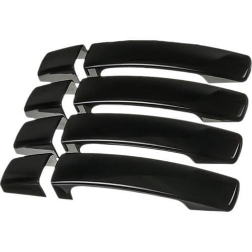 1Set Car Exterior Door Handle Cover Trim for Land Rover LR2 LR3 Freelander Range Rover Sport Freelander 2005-2009(Gloss Black)