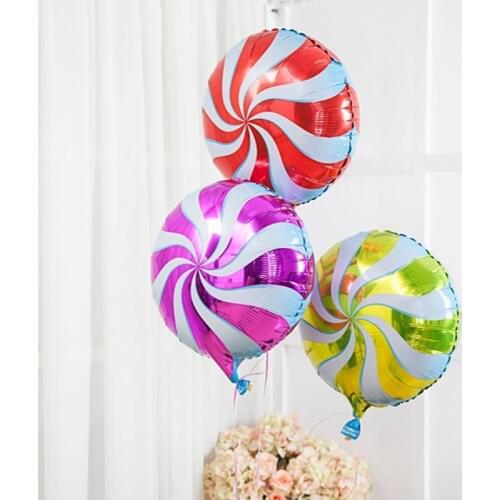 10pcs/lot Colorful Candy Foil Balloons 18 Inch Round Lollipop Aluminum Balloon Wedding Birthday Baby Party Decoration Kids Toys