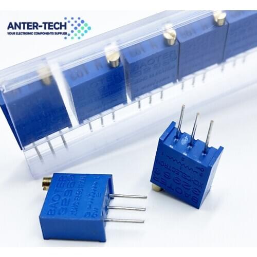 10pcs 3296W 3296 50 100 200 500 ohm 1K 2K 5K 10K 20K 50K 100K 200K 500K 1M ohm 103 100R 200R 500R Trimpot Trimmer Potentiometer