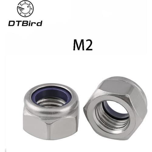 20pcs/lot High Quality Staniless Steel A2 M2 Nylon Lock Nut DT2