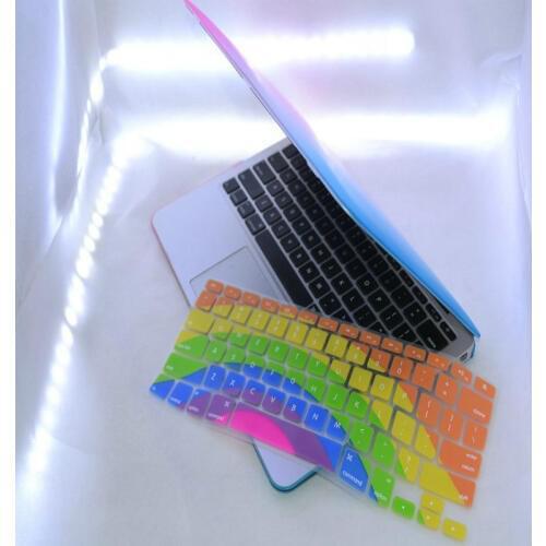 2015 With Retail Packaging US Version Ultra Slim Silicone Rainbow Keyboard Film For Macbook Air Pro Retina 13 15 MEAFO