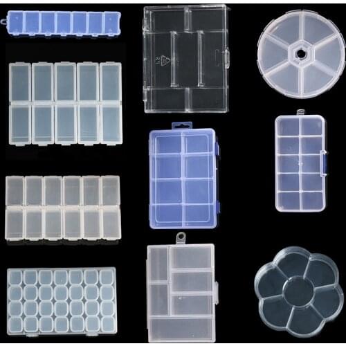 7 Styles White Transparent Adjustable Storage Box Storage DIY Jewelry Making Charm Bracelet Accessories Loose Bead Container