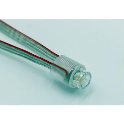 50pcs DC5V 12mm TM1814 chip RGBW led smart pixel node,with clear wire;IP68 rated