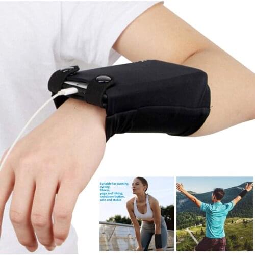 7-inch Mobile Phone Card Pack Key Handbag Running Arm Bag Outdoor Jogging Cycling Gym Sports Wrist Bag Arm Pack for Phone Pouch