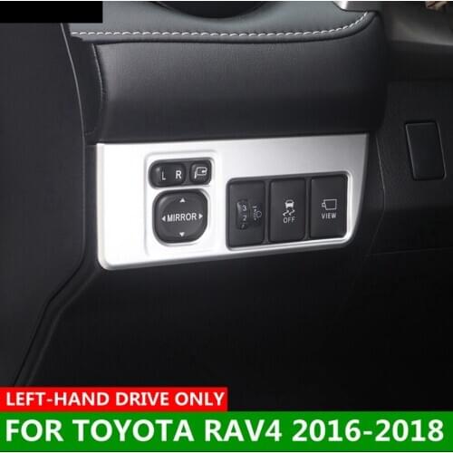 ABS New Style Front Head Light Headlamp Switches Button Cover Trim For Toyota RAV4 Rav 4 2016 2017 2018