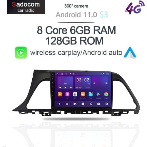 6GB+128GB Carplay DSP Android 10.0 Car Multimedia Player For Hyundai-Sonata 9 2015 2016 2017 2018 360 Camera 4G LTE Radio 2din