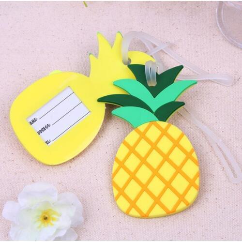 FREE SHIPPING(100pcs/Lot)+Wedding Gift Colorful Pineapple Luggage Tag Baggage Tags Bridal Shower Favors