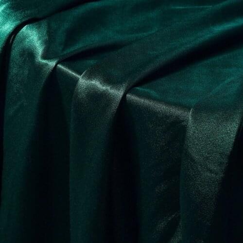 CF703 Solid Dark Green Luxury Shiny Fabric For Dress Uniform Suit Coat Chinese Qipao 100% Cotton Satin Handmade Diy Fabrics