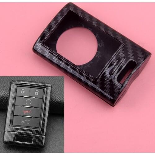 Key Fob Cover Case Shell Car Chain ABS Carbon Fiber Style Fit For Cadillac ATS CTS DTS Escalade SRX STS XTS Chevrolet Corvette