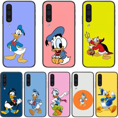 Phone Case Disney Duck Donald Phone Case Hull For Samsung Galaxy A 3 5 6 7 8 9 E 2018 Plus 2017 E S Black Shell Art Cell Cover