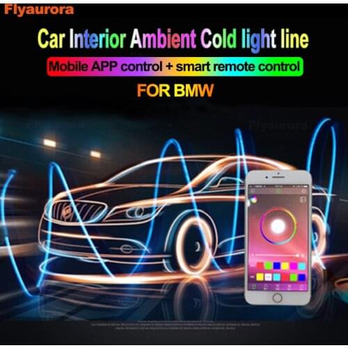 DIY Decorative Interior Lights Refit Optic Fiber Car Atmosphere Lights Band Ambient Vehicle Lamp For BMW E30 E32 E34 E36 E38 E39