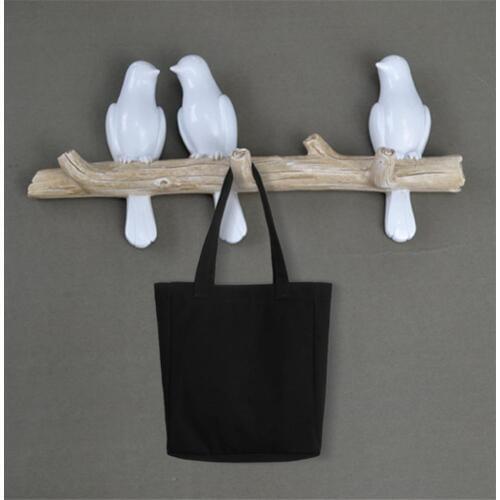 Resin Birds Figurine Wall Hooks Decorative Home Decoration Accessories Key Bag Handbag Coat Rack Holder Wall Hanger For Clothes