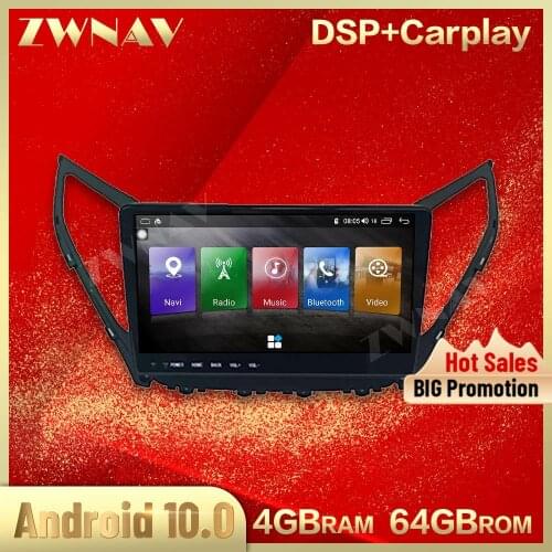DSP Carplay 6+128GB Android 10 Car DVD player Multimedia For Hyundai Azera 2014 2015 GPS Navi Auto audio radio stereo head unit
