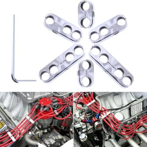 Chrome Spark Plug Wire Separators Dividers Looms For Chevy Mopar 7mm 8mm Designed For Competition And Street Use