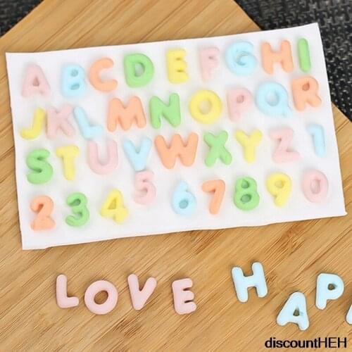 Cake Tools Small Alphabet Letter Cute Baby Silicone Mold Decorating Cupcake Topper Chocolate Gumpaste Fondant Cake Tool Mould
