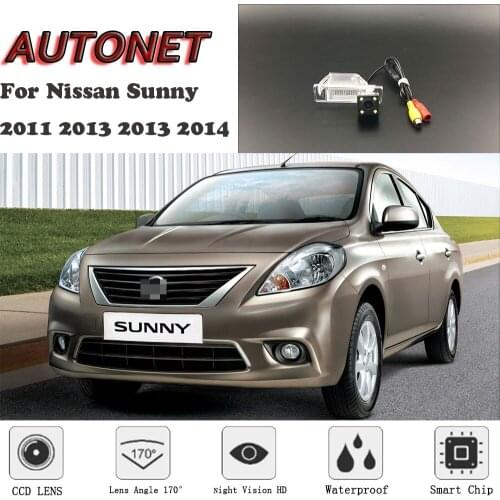 AUTONET Backup Rear View camera For Nissan Sunny 2011 2013 2013 2014 CCD/HD Night Vision license plate Camera