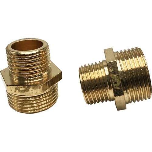 Brass 1/2 Male to 3/4 Male Threaded Hex Bushing Reducer Copper Pipe Fitting Water Gas Adapter Coupler Connector