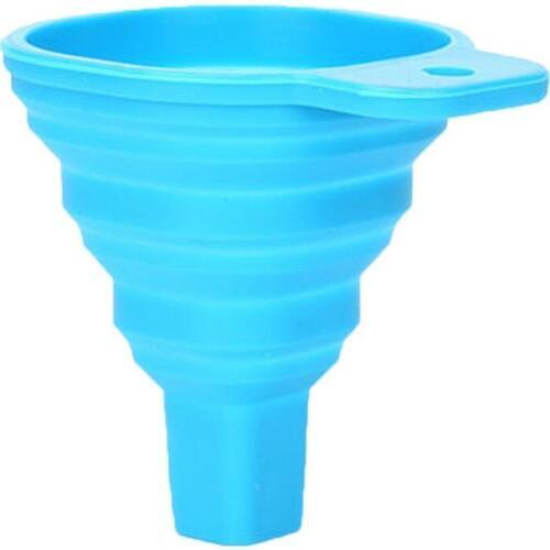 Fashion Collapsible Portable Mini Candy-colored Silicone Funnel Drinks Oiler Color Random Delivered HG-2143