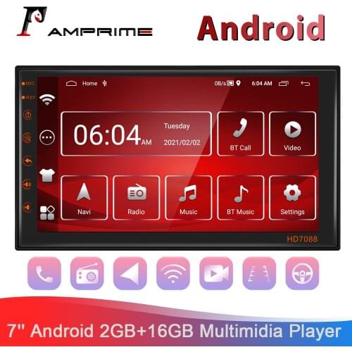 AMPrime Android Stereo Radio 2 Din Gps 7'' Capacitance Touch Screen Car MP5 WIFI GPS FM Multimidia Player For Volkswagen Kia