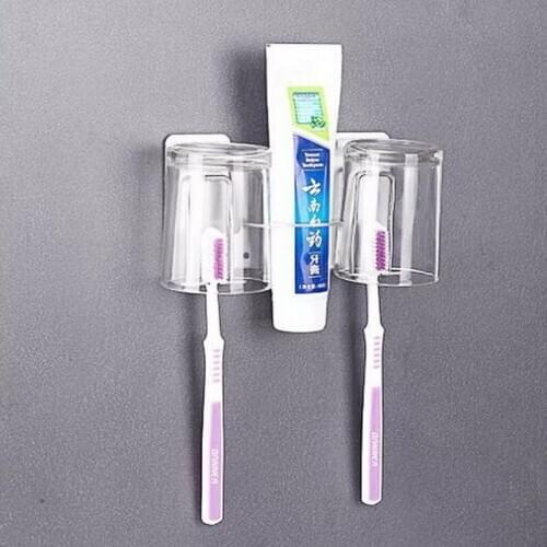 Creative metal toothbrush holder set sanitary tool storage couple stainless steel toothbrush & toothpaste holders