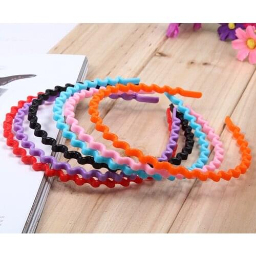 5pcs/lot 1 PC Women Unisex Black Wavy Head Hoop Band Headband Men Hairband Styling Tools Girls Hair Accessories