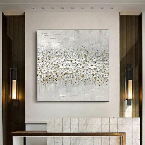 Original Acrylic Painting Modern Abstract Flower Oil Painting Canvas Painting Wall Art Home Decoration For Living Room No Frame