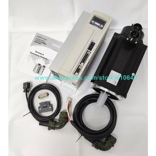 Genuine TECO 3KW Servo Motor JSMA-MB30ABK01 and Servo Motor Drive JSDA-75A3 with 42.96 Peak Torque
