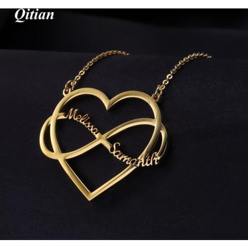 Heart Infinite Customized Name Necklaces High Quality Stainless steel Personalized Jewelry For Women
