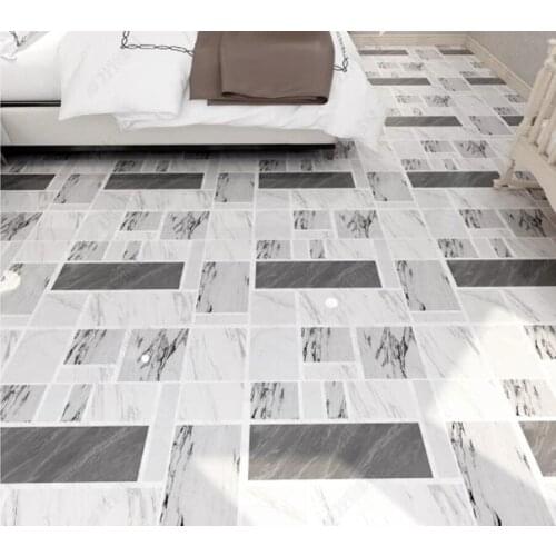 PVC Modern minimalist geometric antique brick non-slip waterproof self-adhesive 3D floor sticker tiles bathroom 3D wallpaper