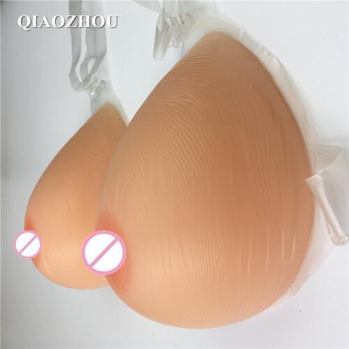 3600 g sexy big boobs HH cup teardrop realistic silicone breast form with straps crossdressers