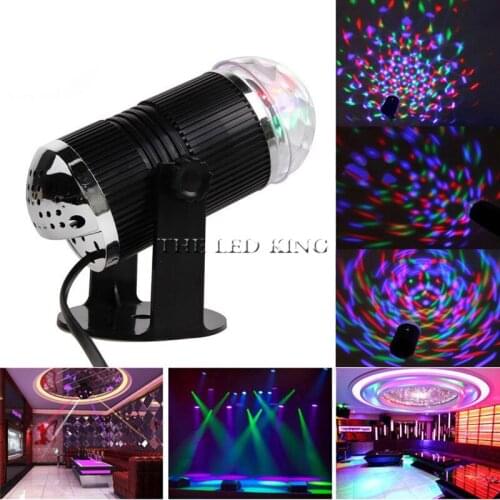 EU/US Plug New RGB 6W 12W Crystal Magic Ball Laser Stage Lighting For Party Disco DJ Bar Bulb Lighting Show