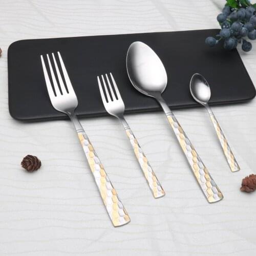 Luxury Silver Cutlery Stainless Steel Knife, Fork and Spoon Western Tableware Dinnerware New Arrivals Teaspoon