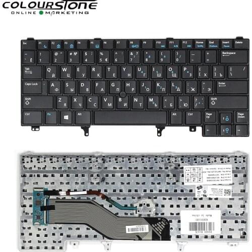 RU Laptop Keyboard With Backlit For Dell E6330 E6420 E6430 E5420 E5430 E6220 E6320 Russian Black Notebook Keyboard