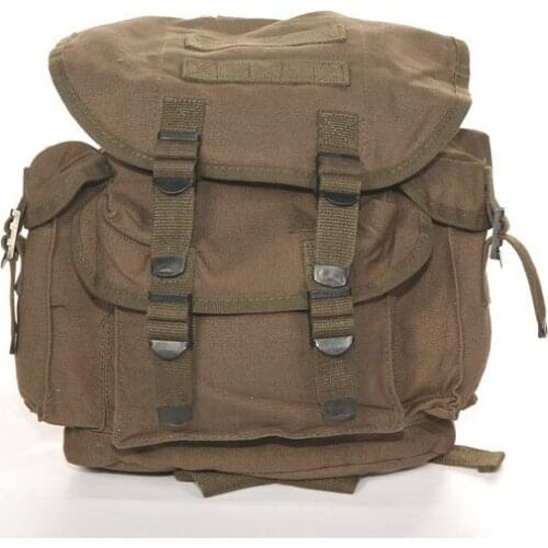 Backpack schoolbag military Boy Soldier buckles shoulder straps suspenders pockets chunky