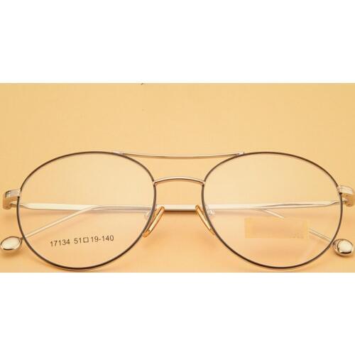 TFJ Fashion Women Titanium Glasses Frames Men Brand Titanium Eyeglasses Gold Shield Frame With Glasses